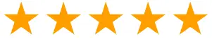 Five-star rating symbolizing customer satisfaction with Oradentum dental supplement