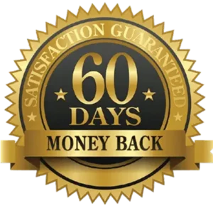 60-Day Money Back Guarantee seal for Oradentum dental supplement