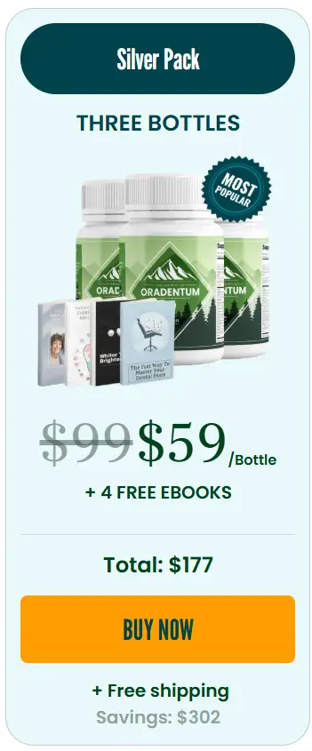 Oradentum Basic Pack – One bottle for $79, plus a small shipping fee